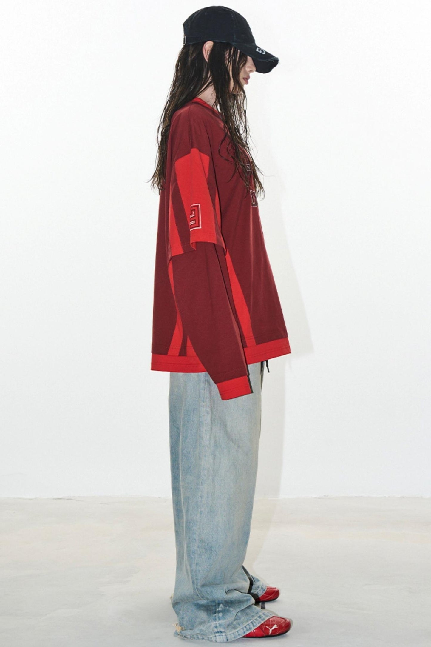 Layered Stripe Jersey T-Shirt