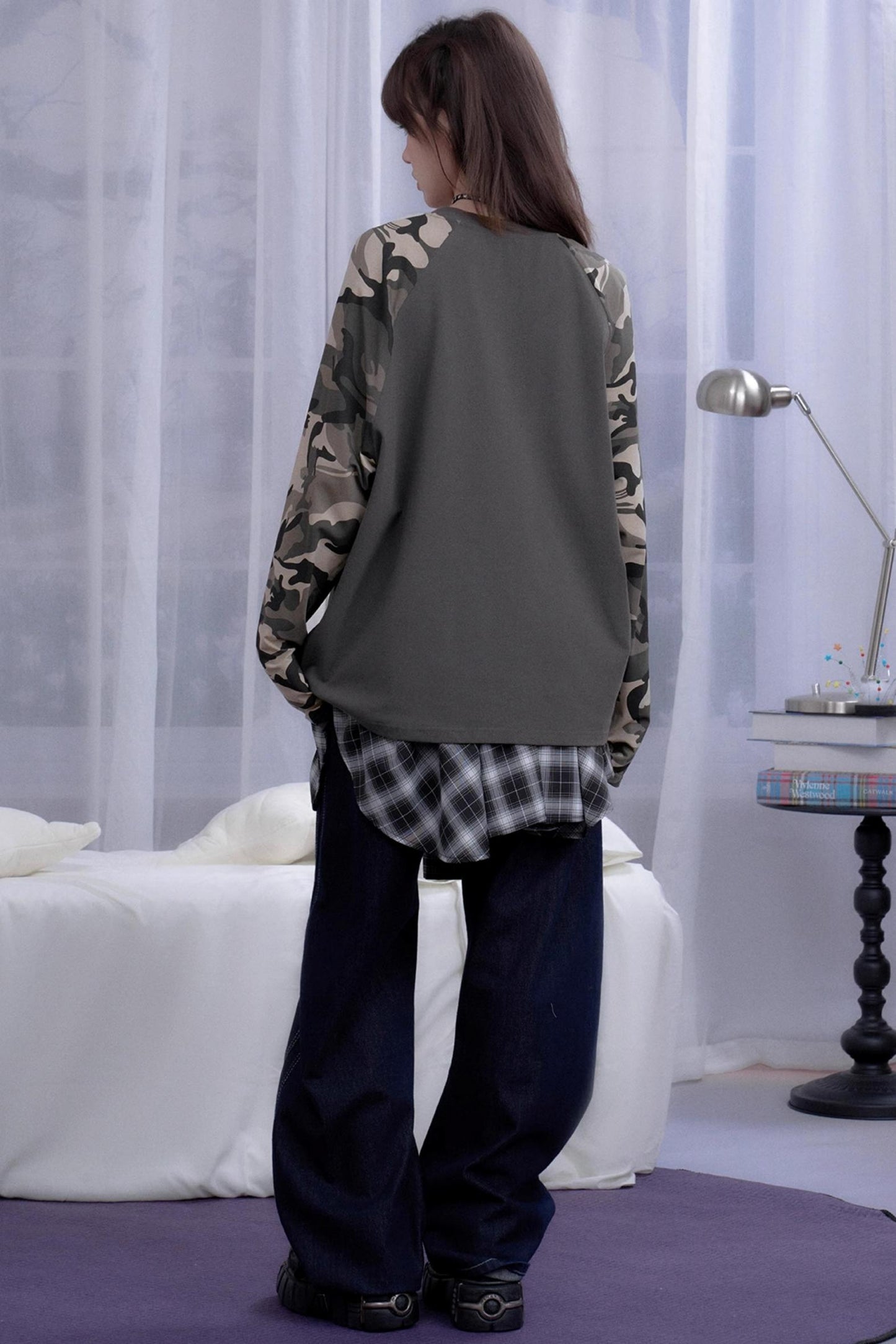 Camouflage Raglan Sleeve T-shirt