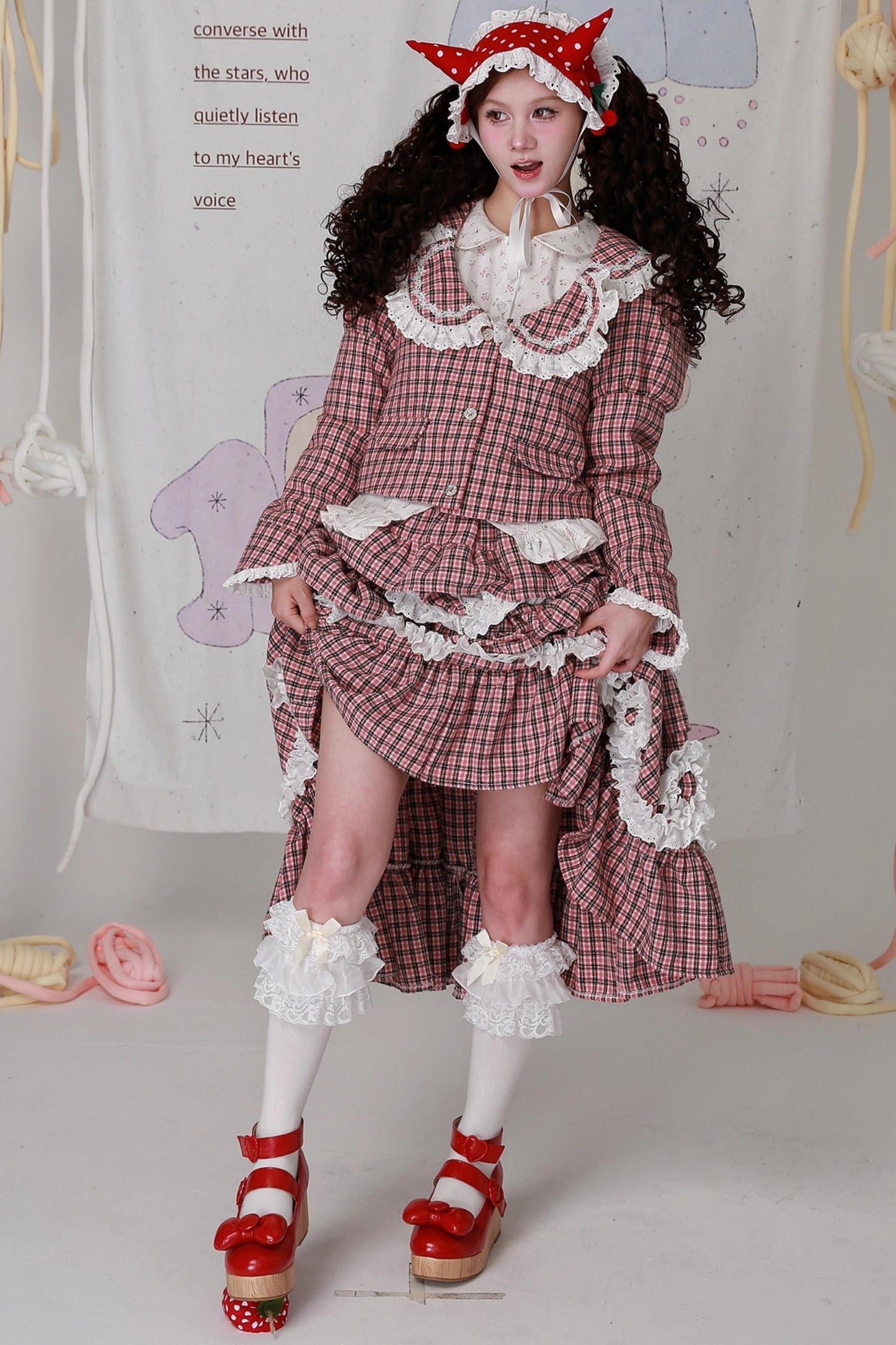 Christmas Pink Plaid Top