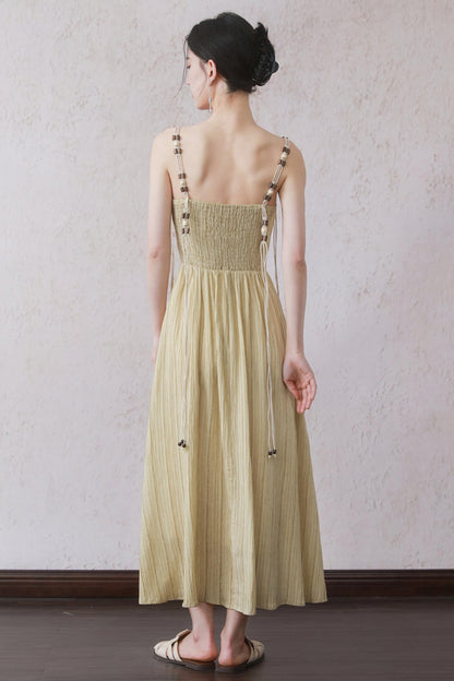 Summer Pleated Halter Dress