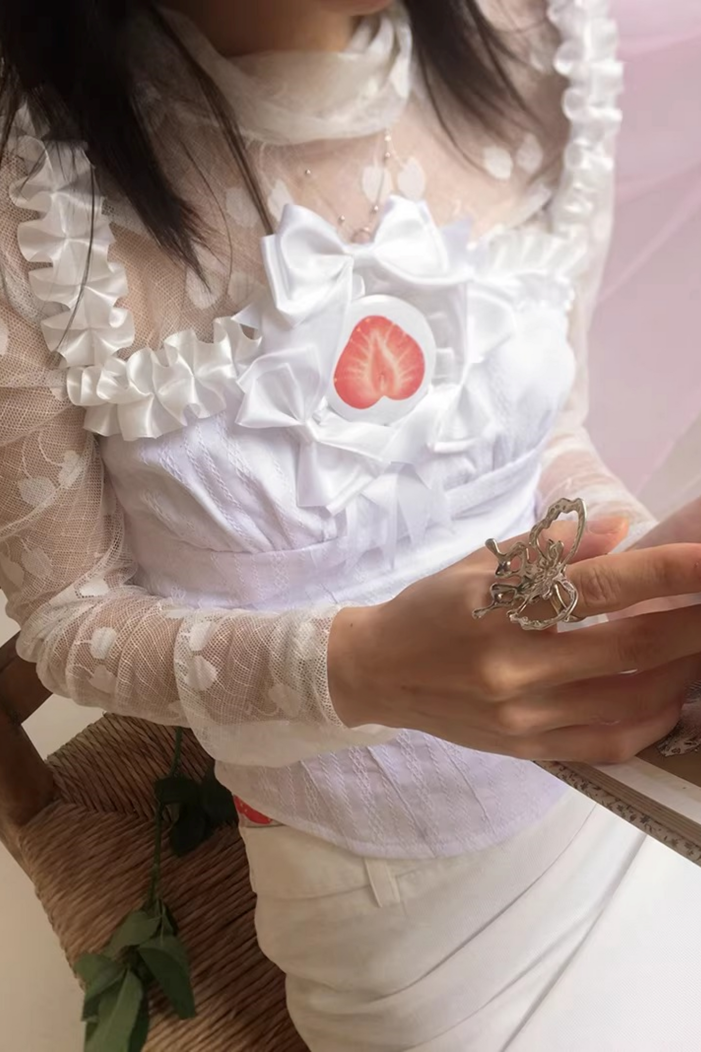 Polka Dot Strawberry Camisole Top