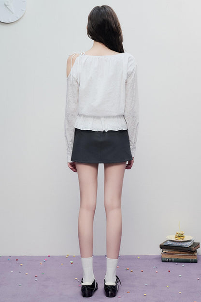 Sheer Jacquard Slim Top