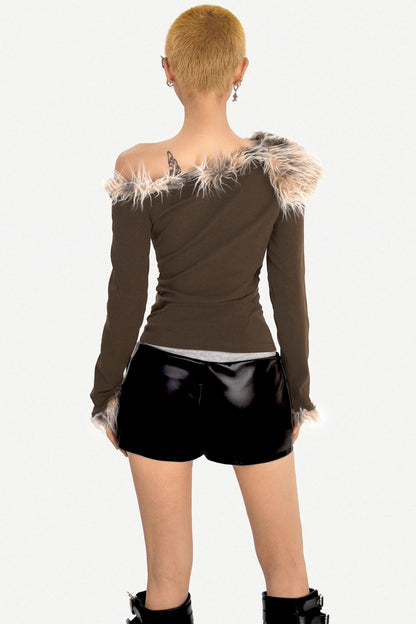 Subculture Girl Fur Collar Top