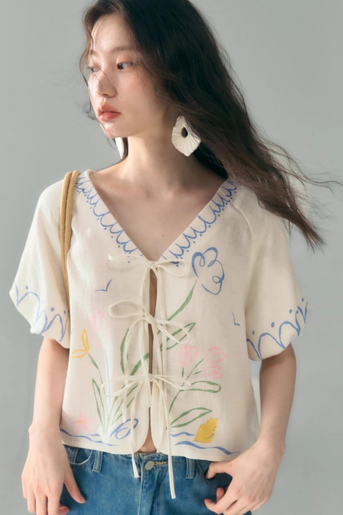 Morning Dew Tulip Tencel Linen Strappy Set-Up