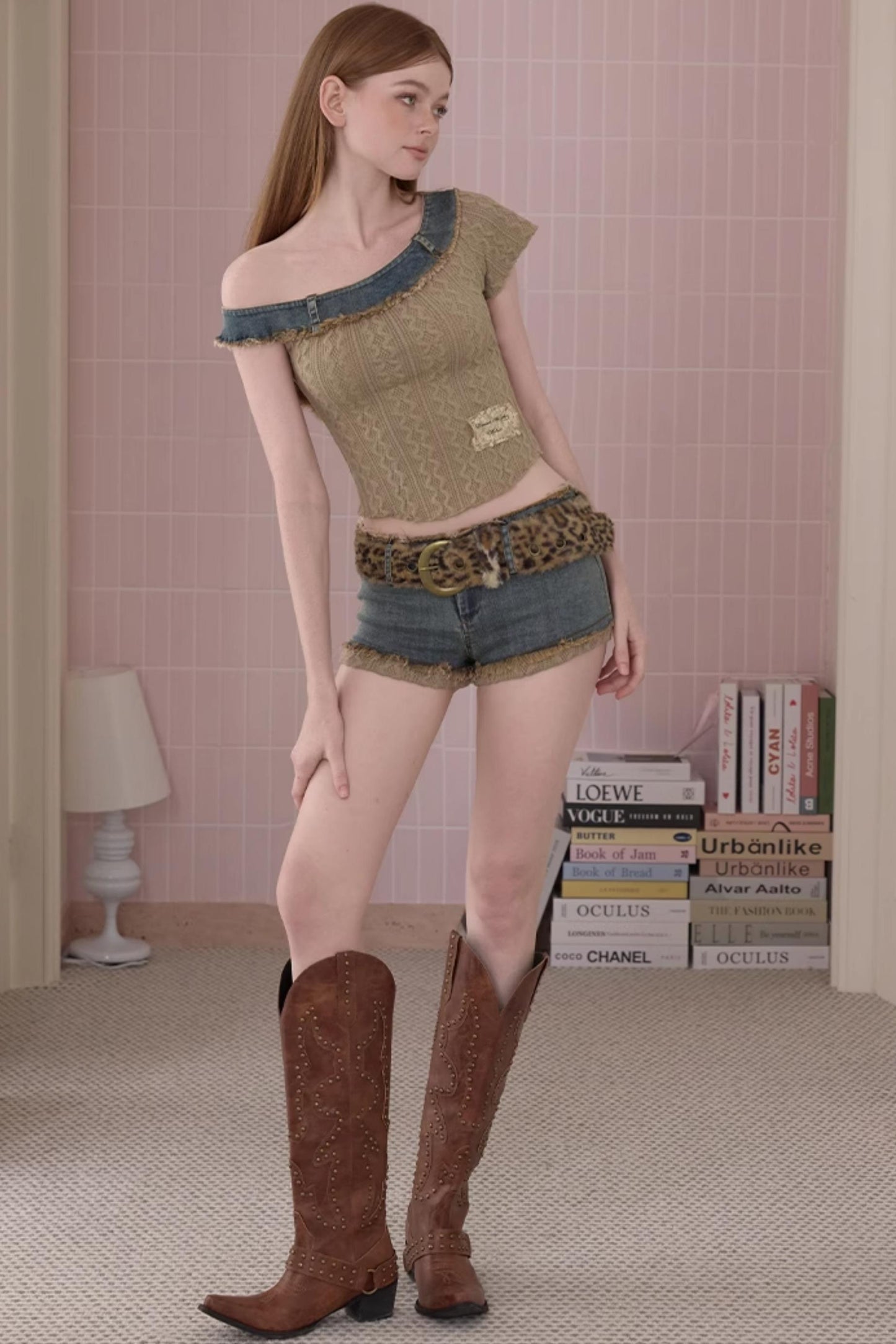 Distressed Denim Shorts