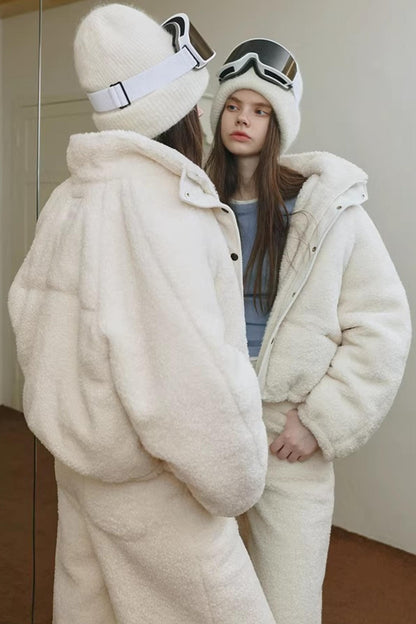 White Faux Shearling Jacket