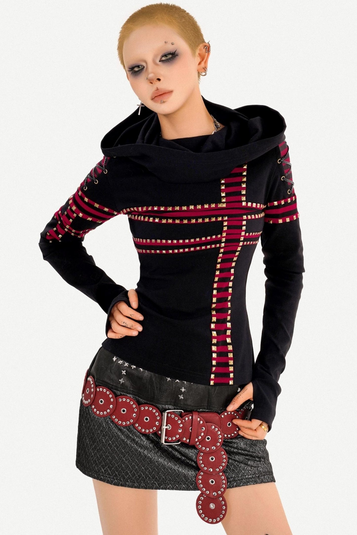 Dark Punk Hooded Top