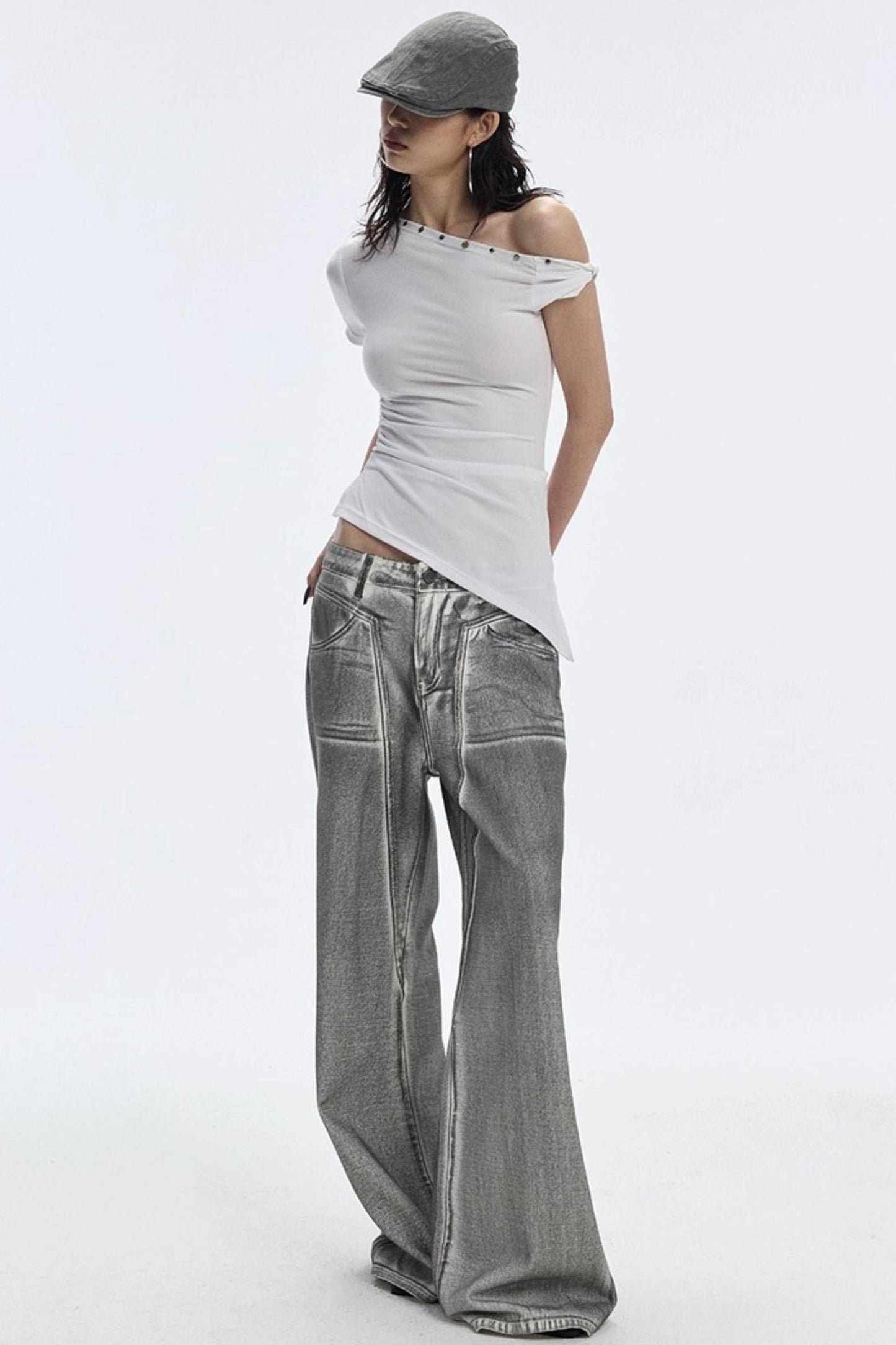 Bevelled Studded T-Shirt