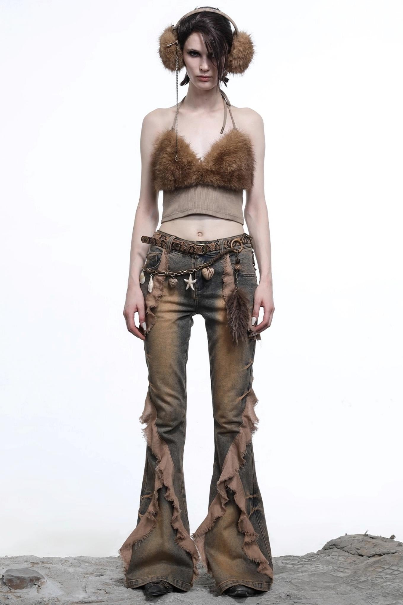 Fur Knit Halterneck Camisole