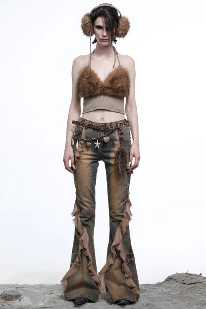 Fur Knit Halterneck Camisole