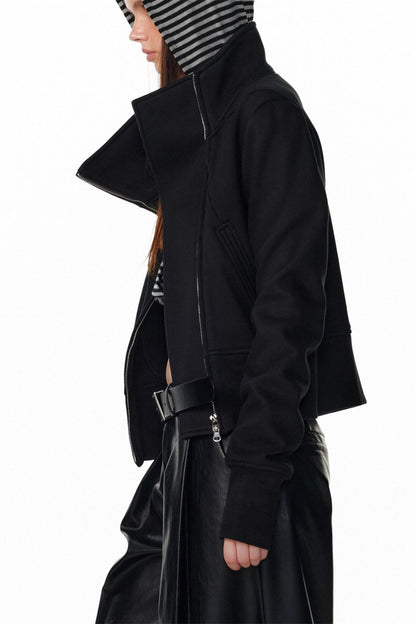 Vintage Plaid Lapel Sweatshirt Jacket