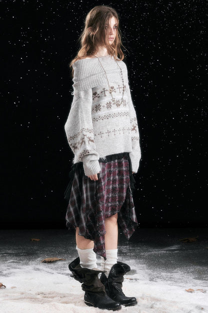 Fair Isle Vintage Sweater Top