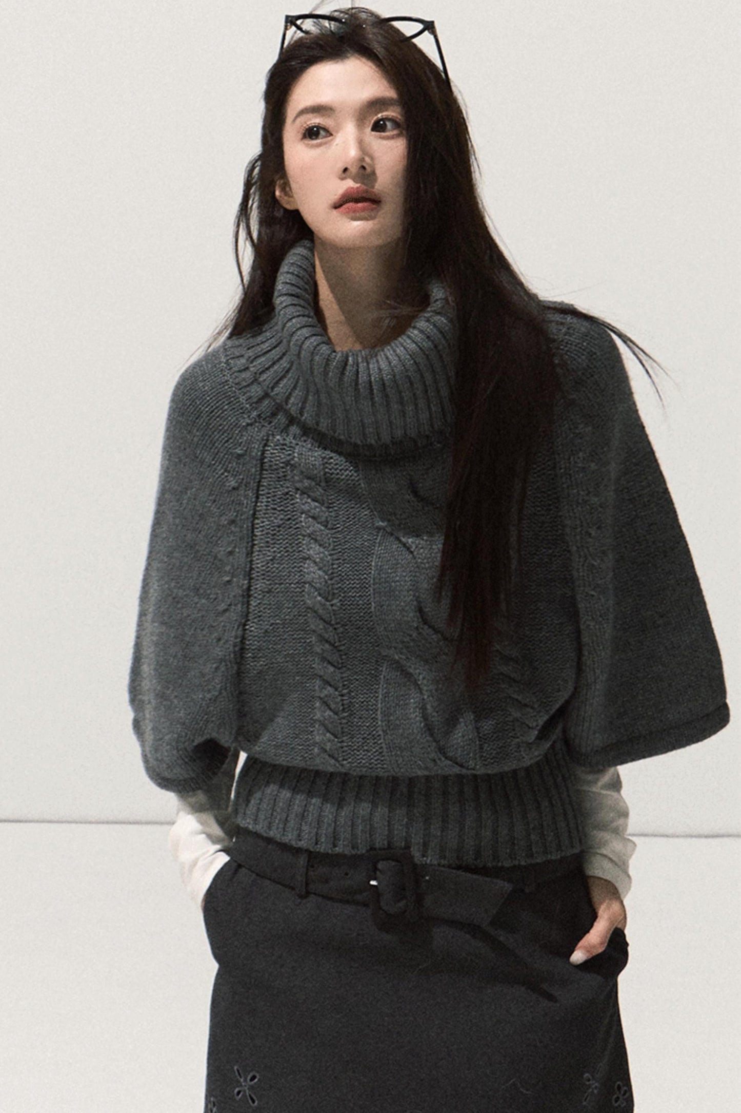 Retro Knit Twist Sweater