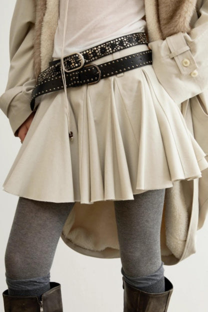 Retro-Jacken-Set mit Fellkragen im Used-Look