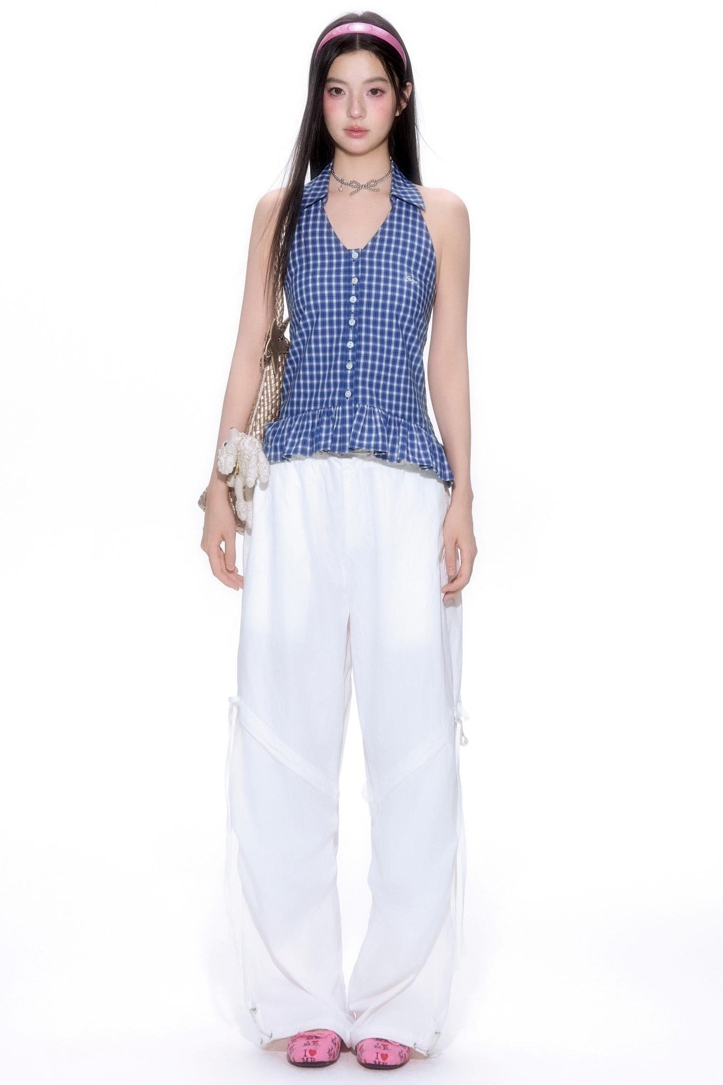 Chic Plaid Lace Vest