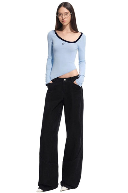 Right Knit Long-sleeved Top