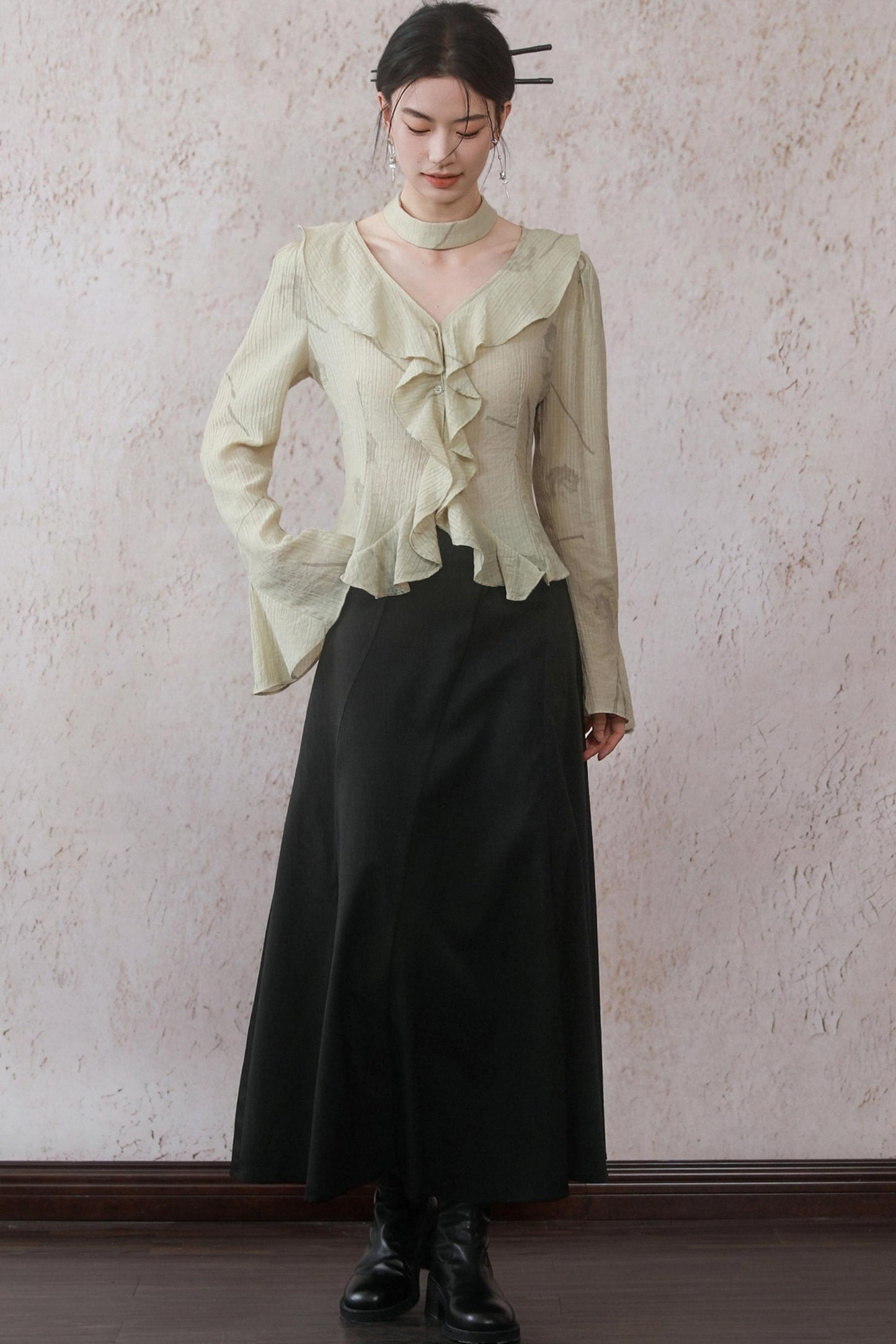 Malt Yellow Ruffle Top