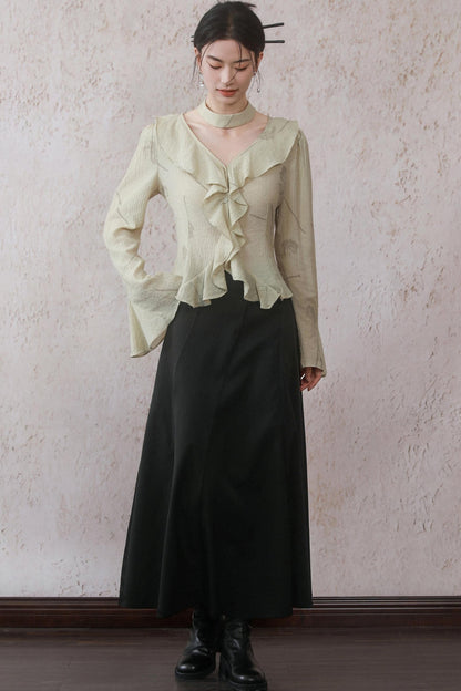 Malt Yellow Ruffle Top