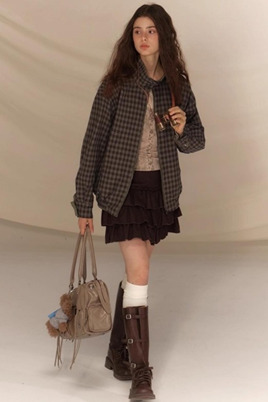 Winter Wool High-Waisted Skirt