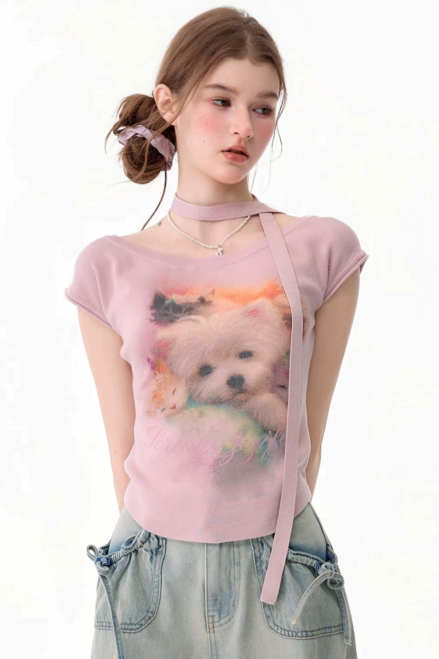 Summer Vintage Slim Fit Knitted T-Shirt