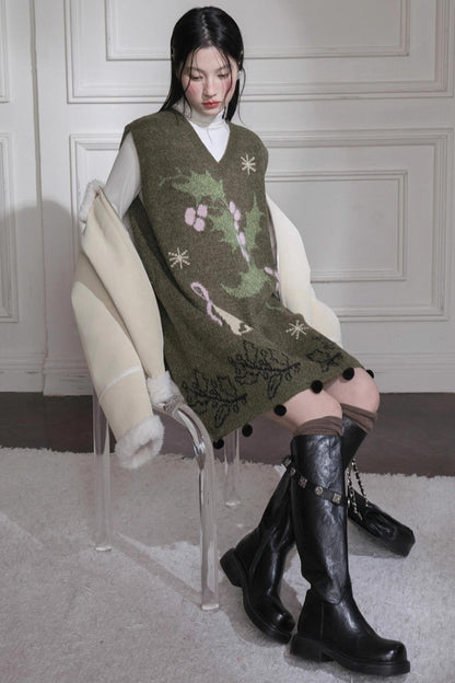 Pine Needle Knit Dress