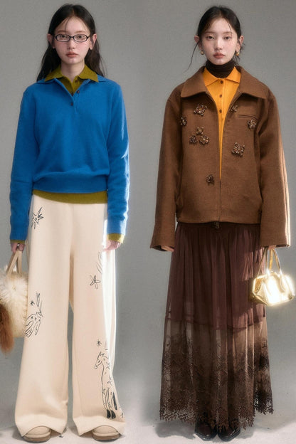 Niche Wool Polo Sweater