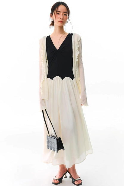 Soft Silhouette Bell Sleeve Knit Cardigan