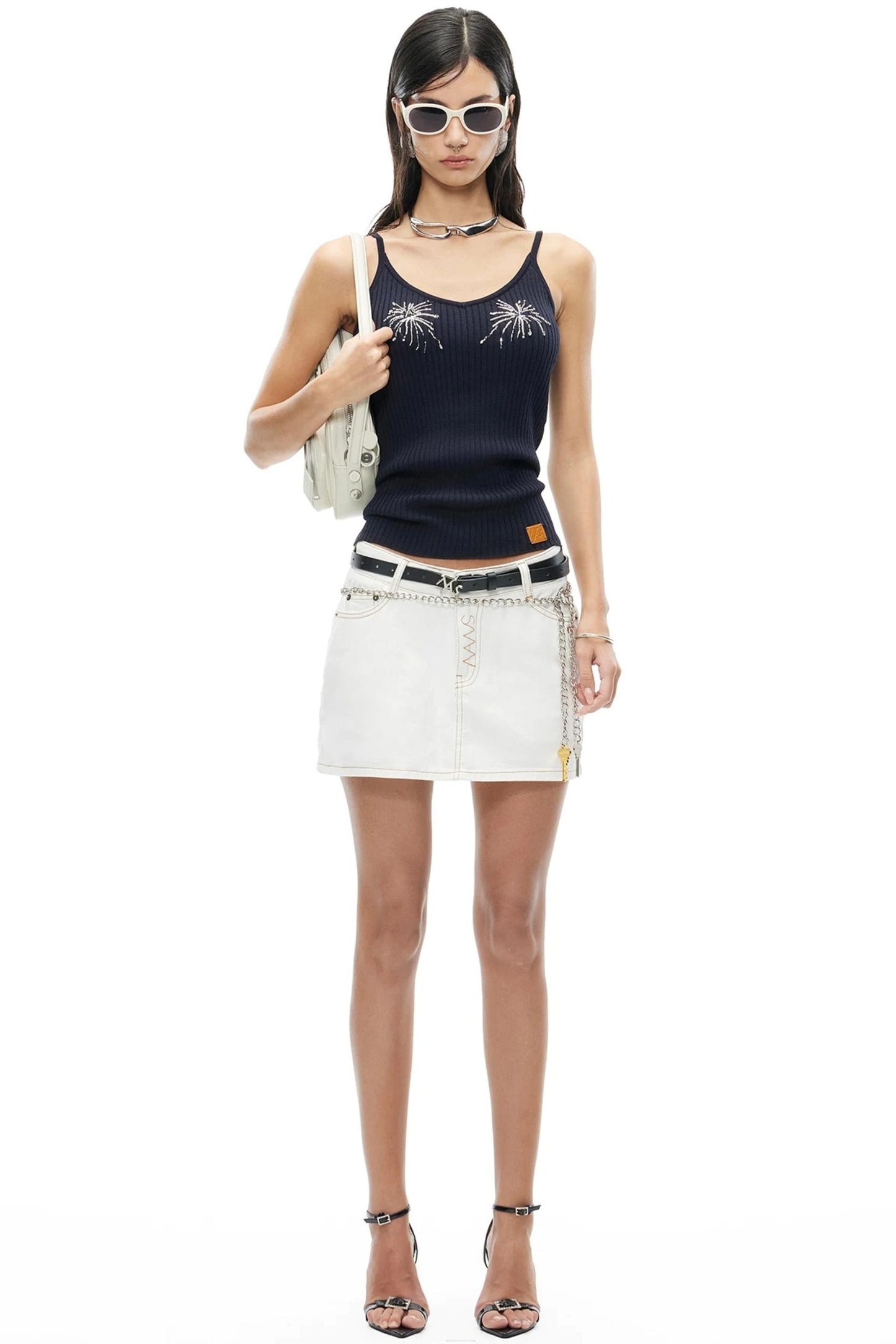 Equestrian Denim Skirt
