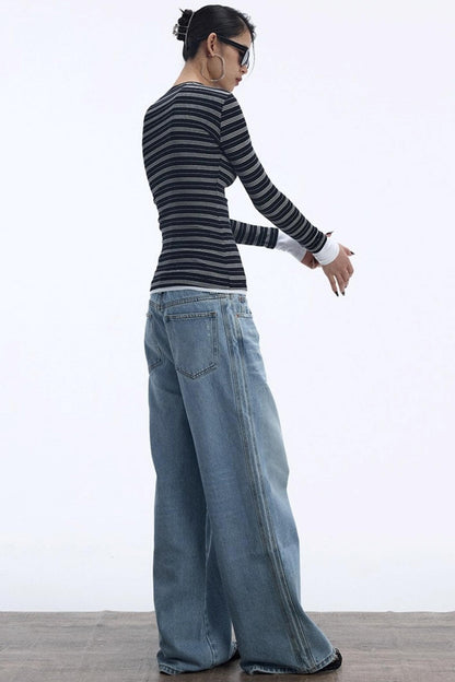 Striped Crew Neck Top