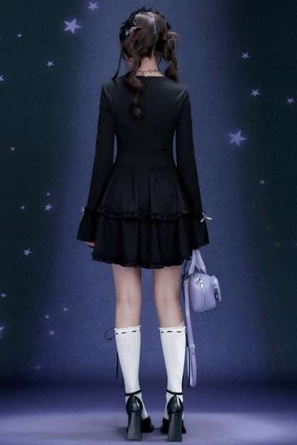 Black and Purple Cake Dress