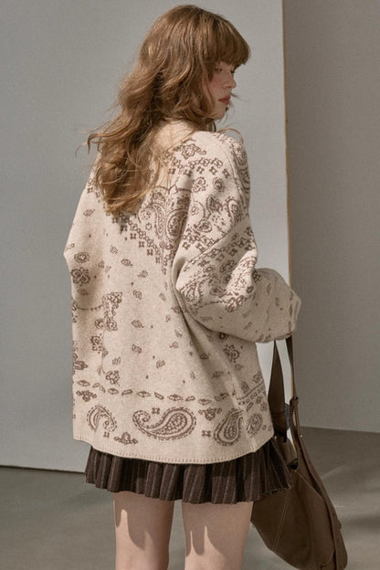 Premium V-Neck Knit Cardigan