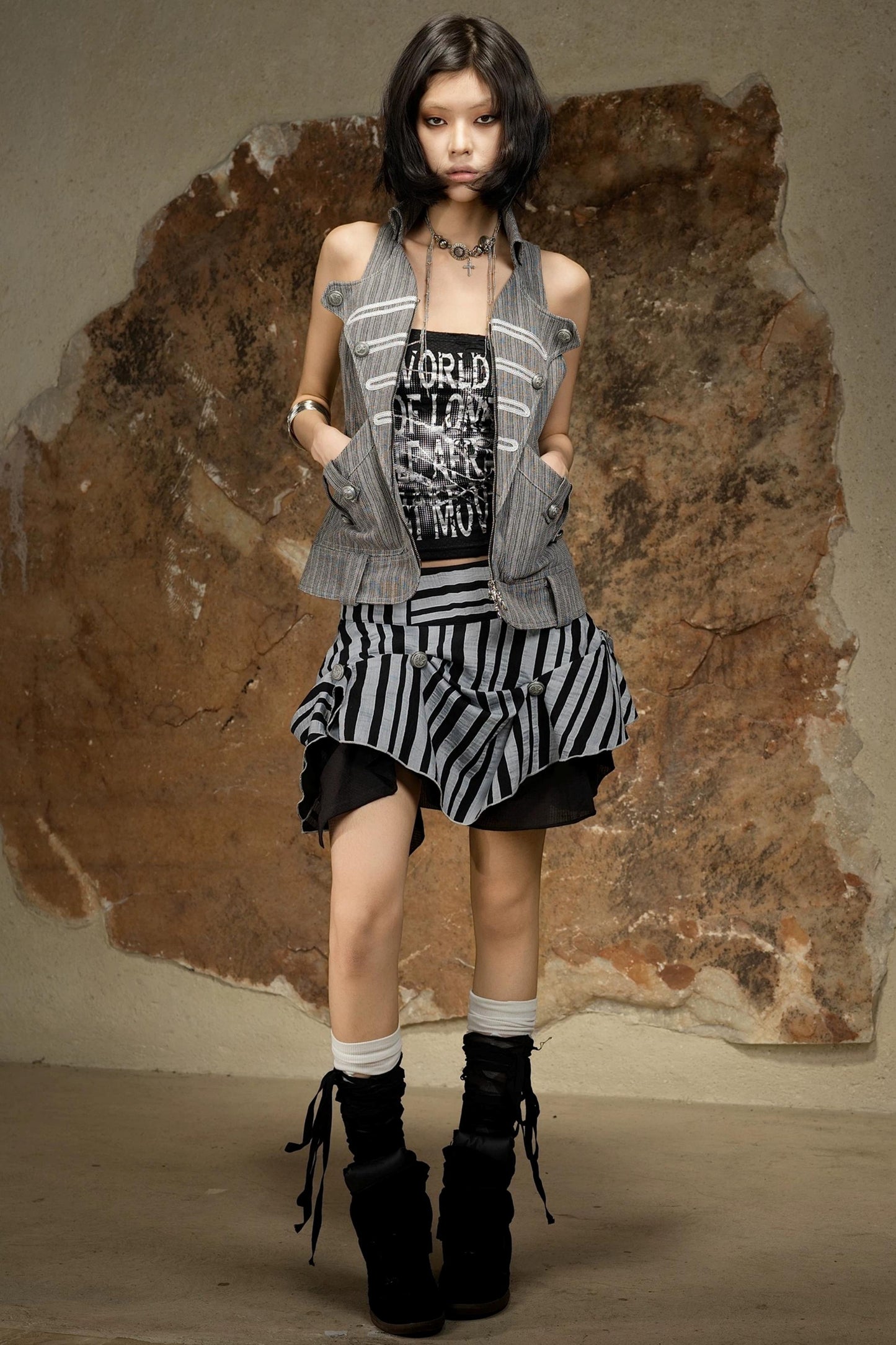 Sexy Retro Striped Skirt