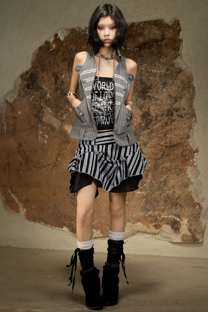Sexy Retro Striped Skirt