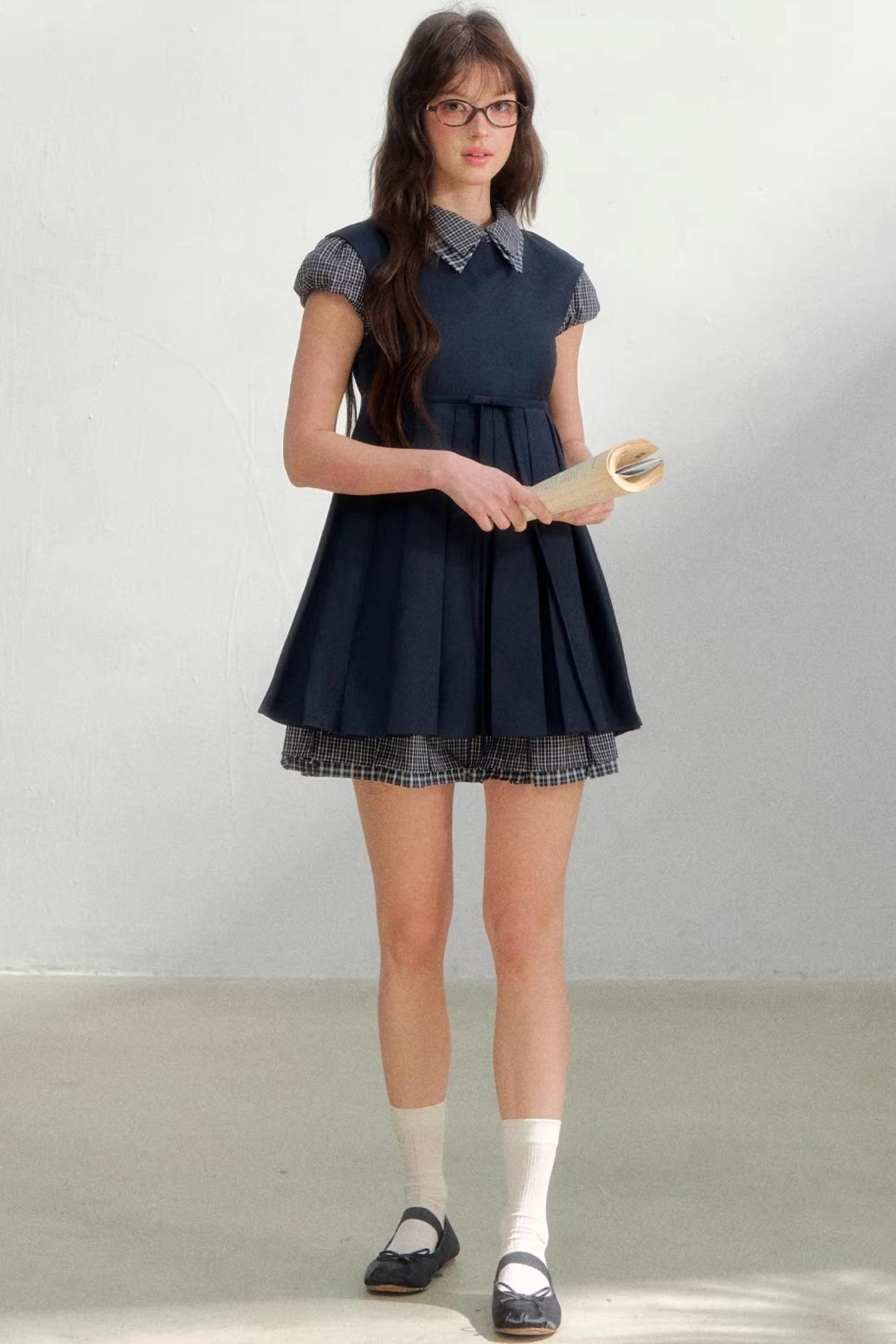 Woolen Short Sleeve Dress