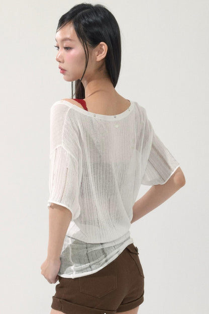 Batwing Sleeve Knit Top