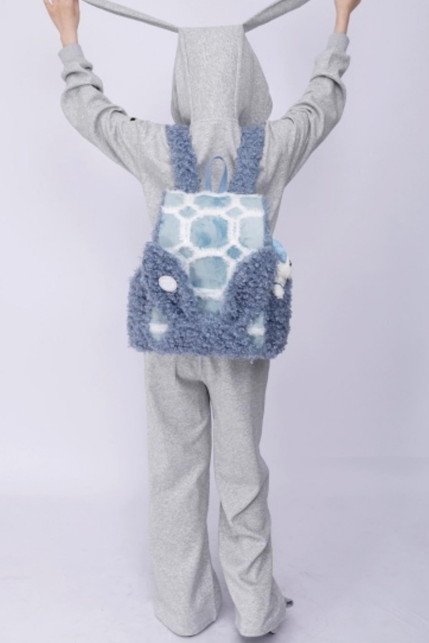 Furry Rabbit Ear Backpack