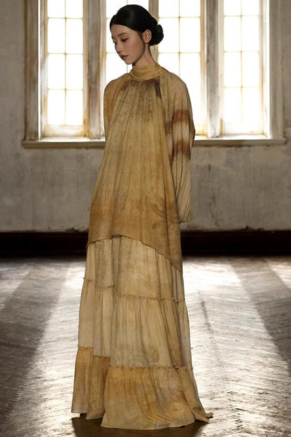 Romantic Lace-up Flowing Skirt Set-Up