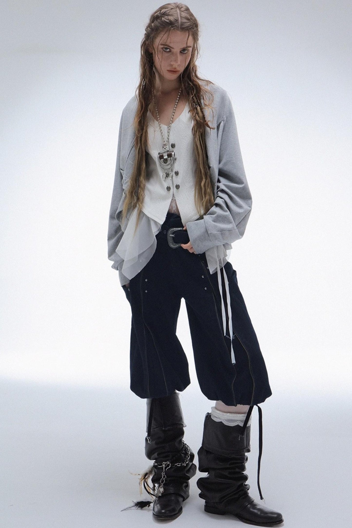 Yarn Stitched Vintage Fur Vest