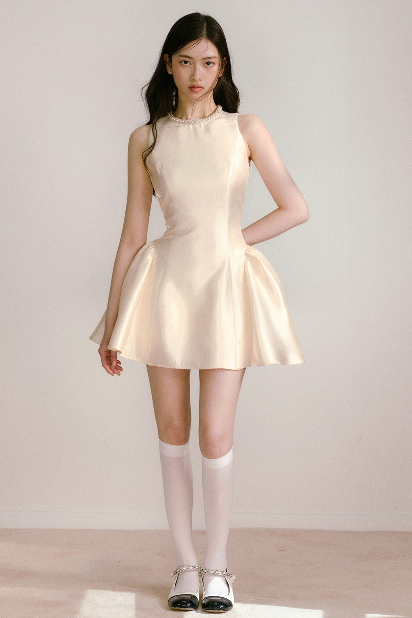 Satin Pearl Princess Dress