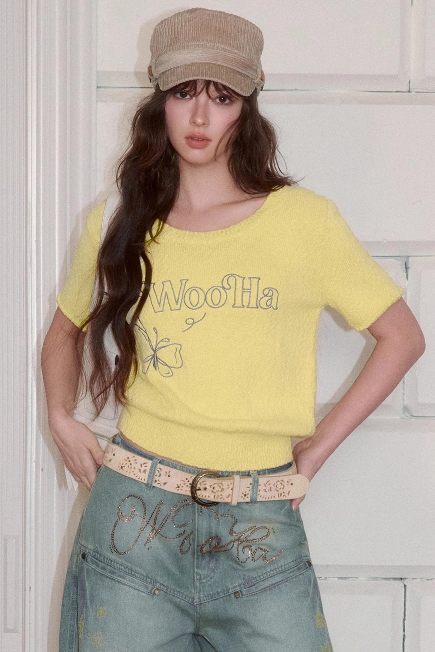 Logo Embroidered Short-Sleeved Top