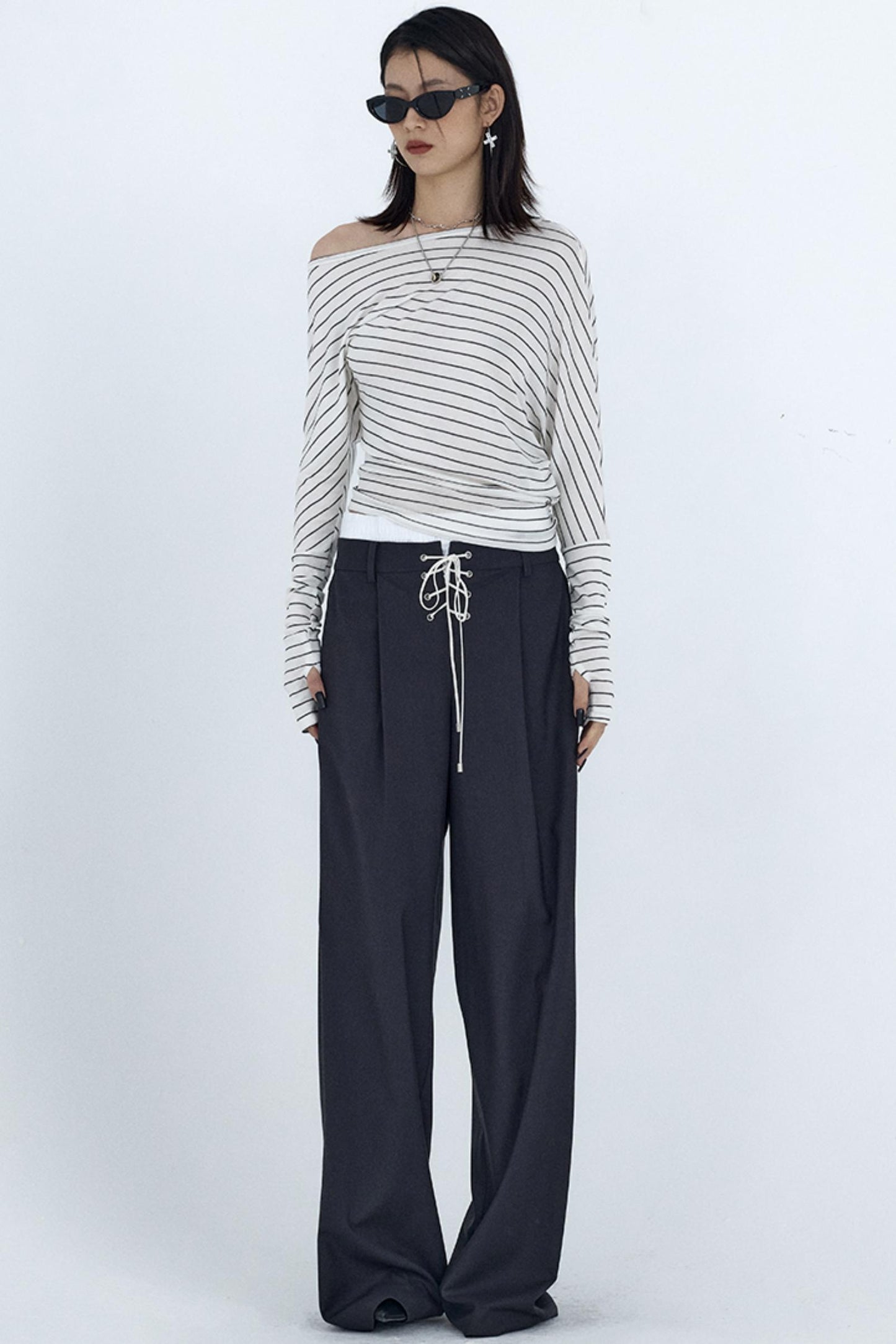 Elastic Waist Western Trousers