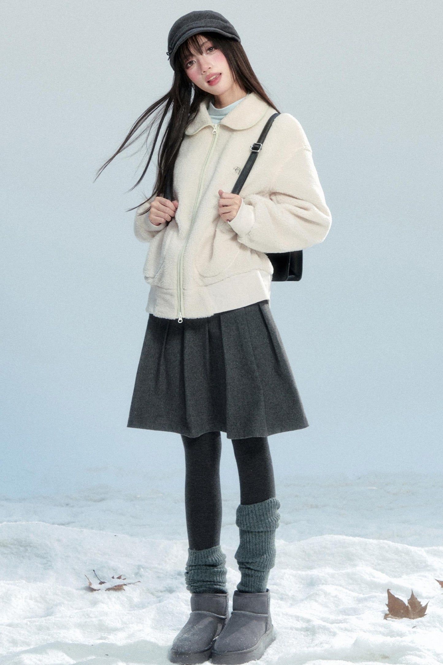 Retro Doll Collar Wool Jacket