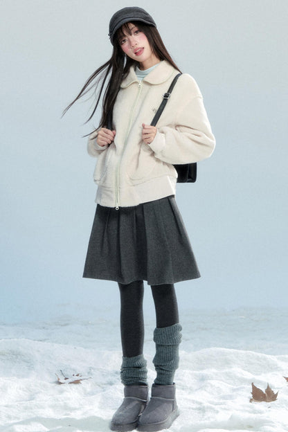 Retro Doll Collar Wool Jacket