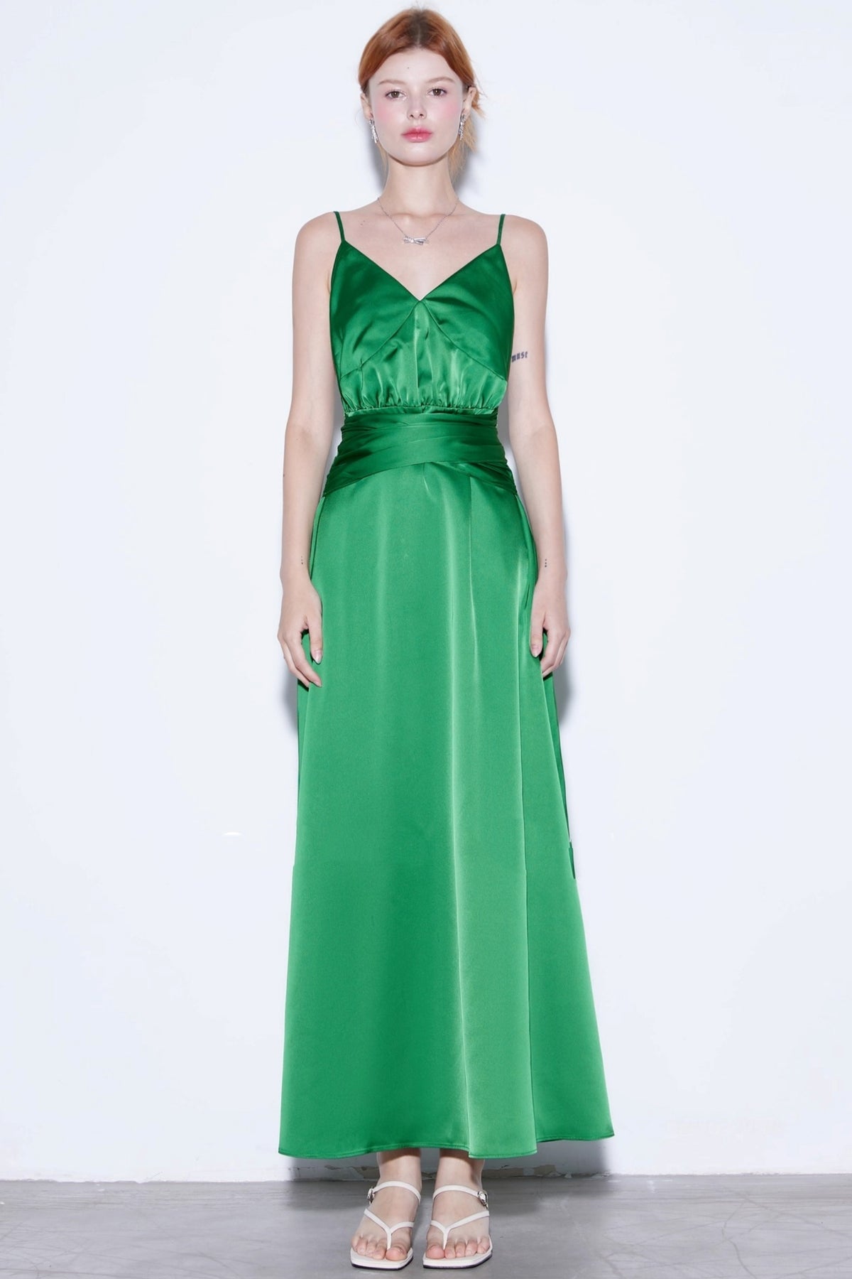 Green Vintage Resort Dress