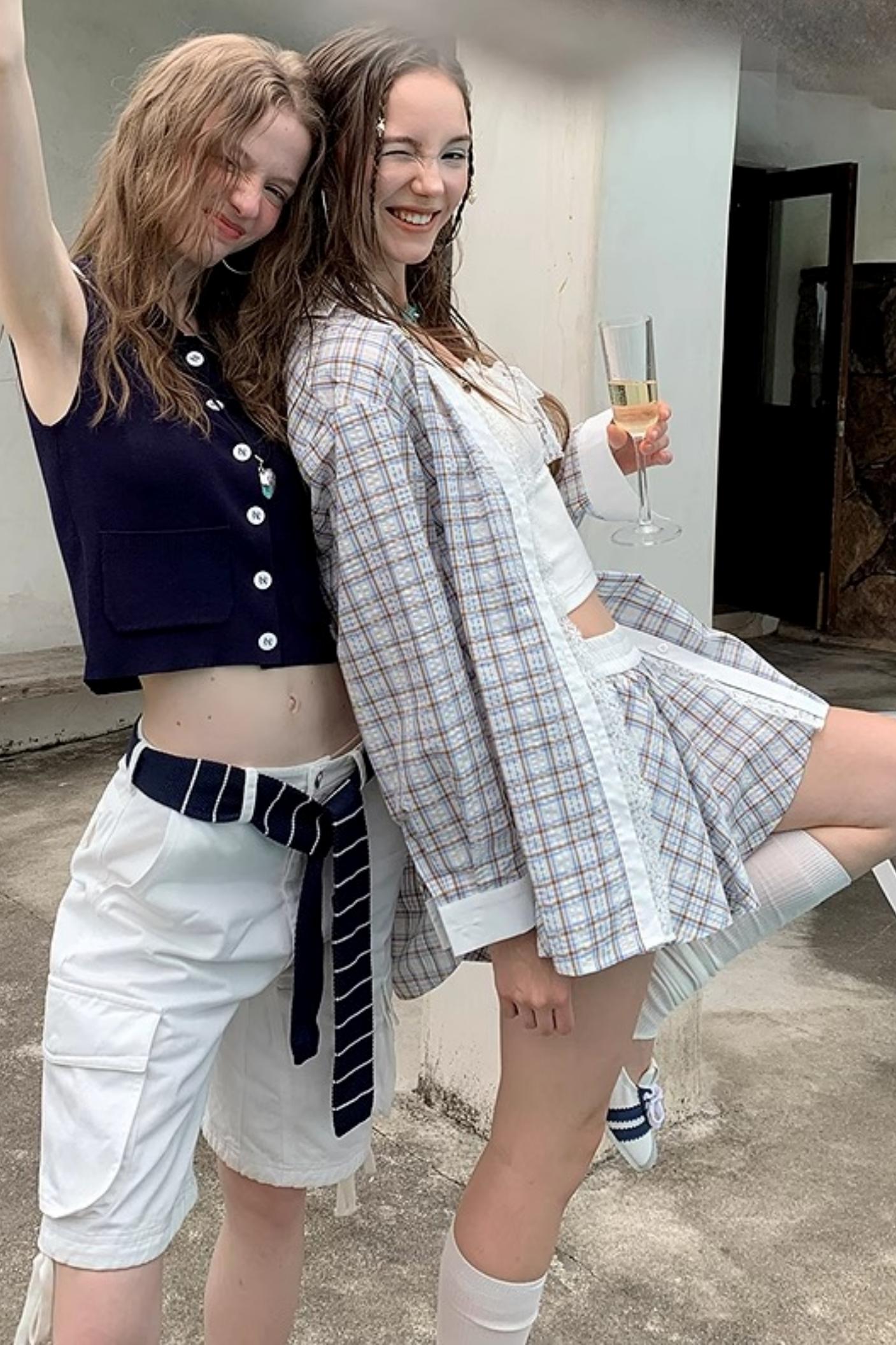 Blue Lace Casual Set-Up