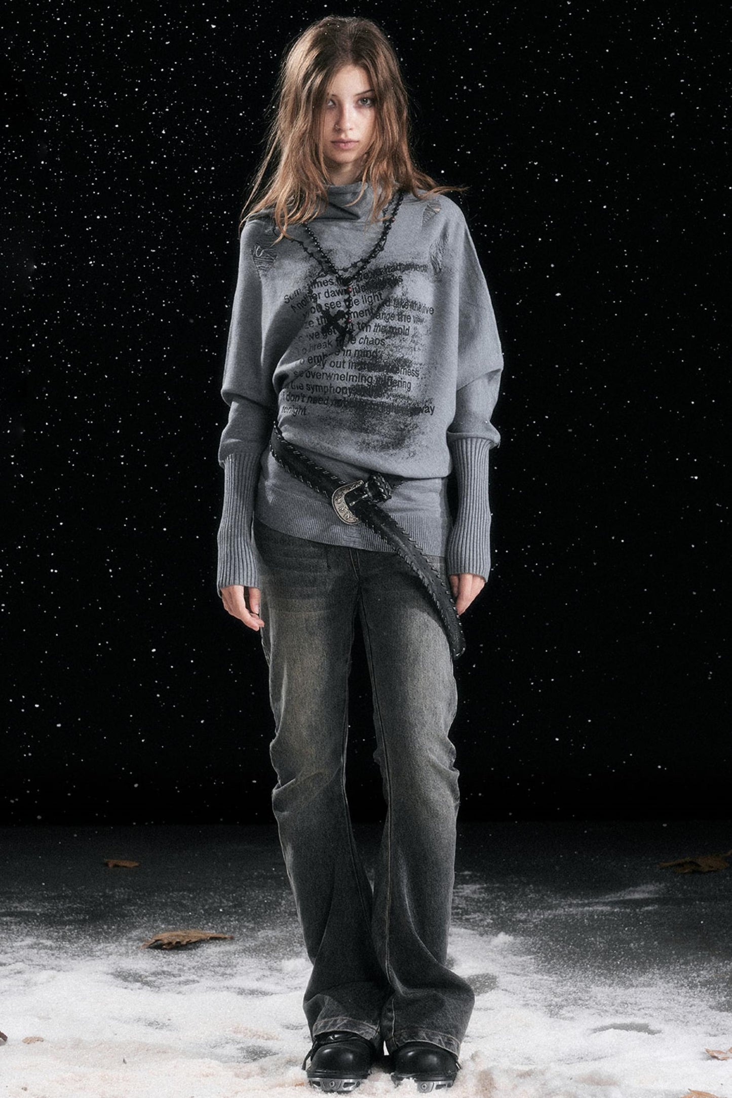 Asymmetrical Graffiti Top