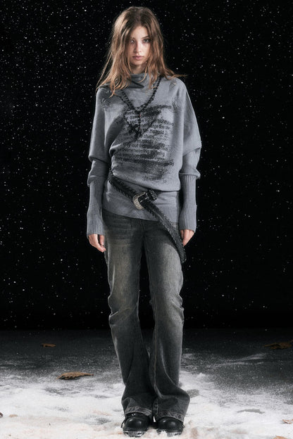 Asymmetrical Graffiti Top