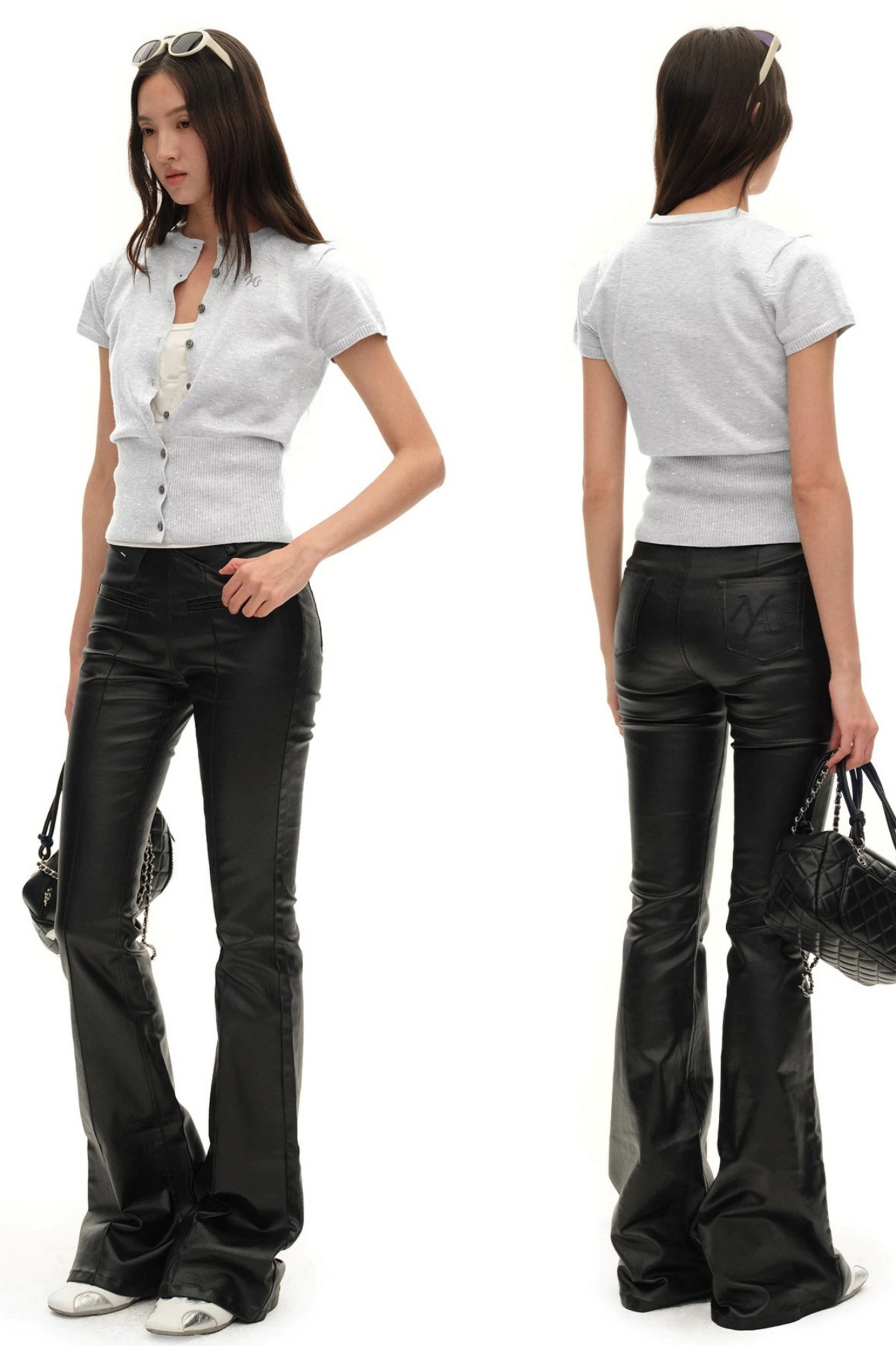 Merino Wool Flutter Sleeve Top