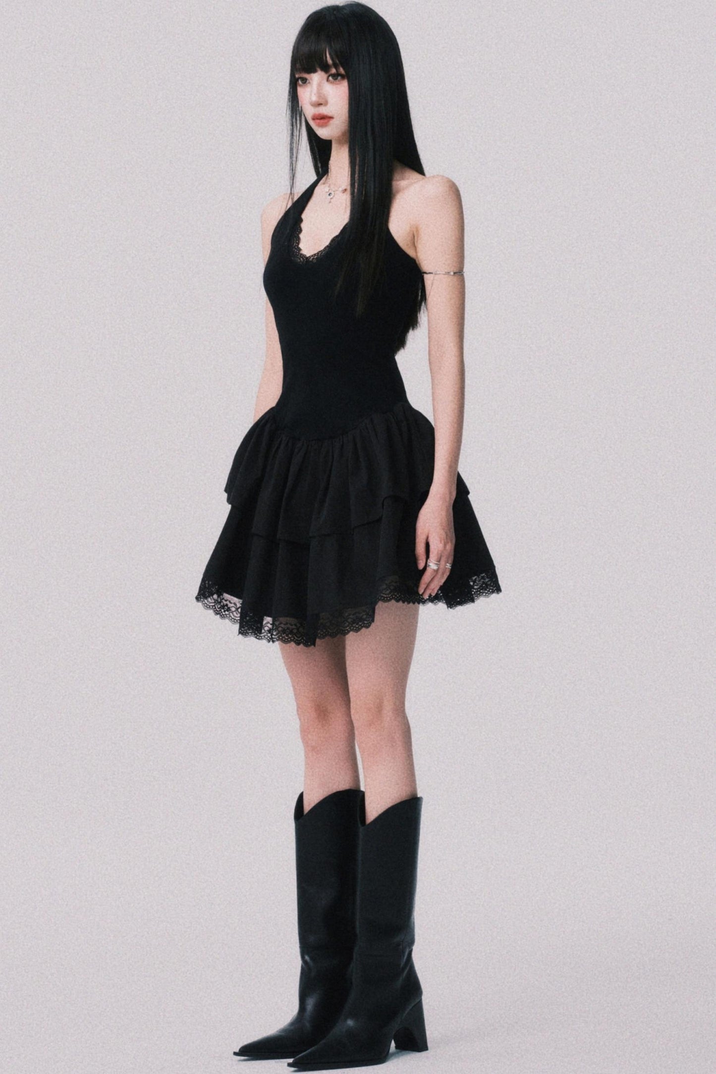 Summer Lace Black Dress