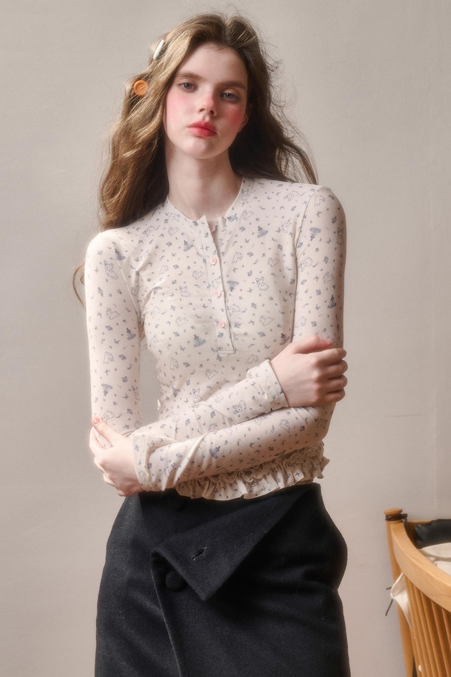Milky Way Cotton Lace Top